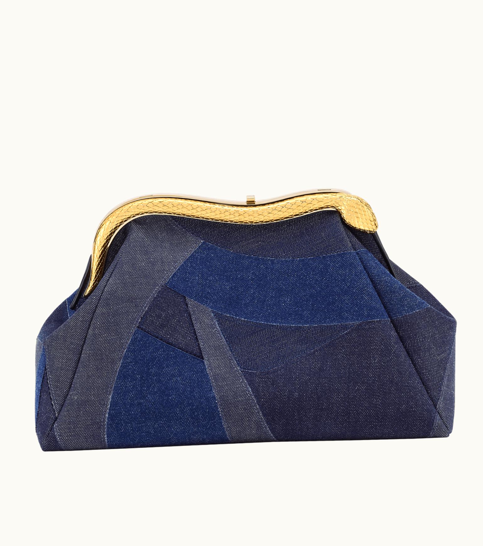 Bulgari Bulgari Serpentine Pouch Denim