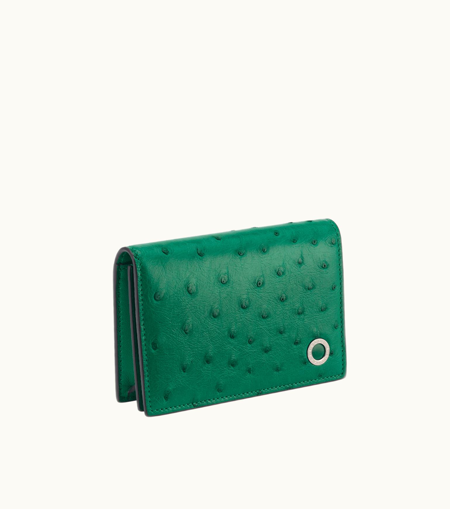 Bulgari Bulgari Bvlgari Man Business Card Holder Ostrich Leather 293298