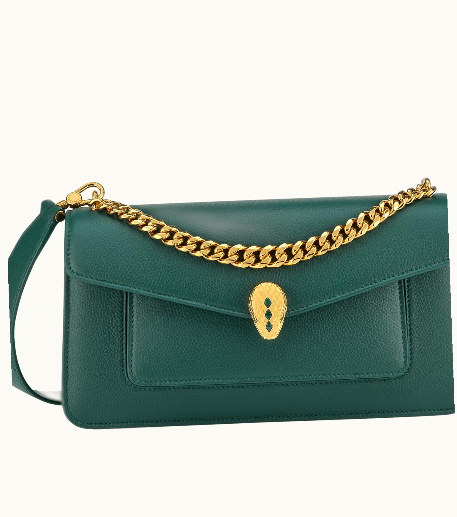 Bulgari Bulgari Serpenti East-West Maxi Chain Shoulder Bag Calf Leather 292678