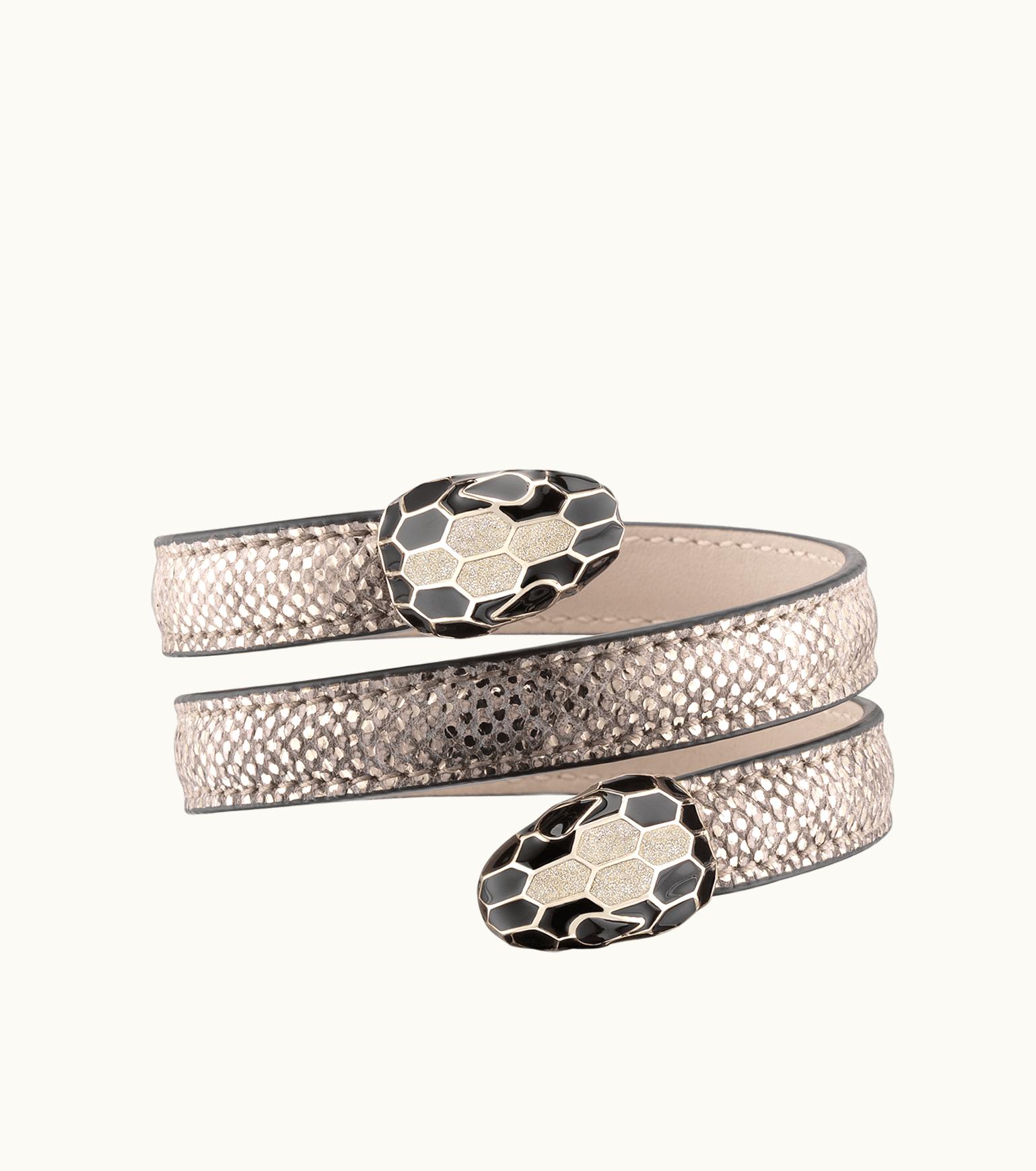 Bulgari Bulgari Serpenti Forever Leather Bracelet Karung Leather