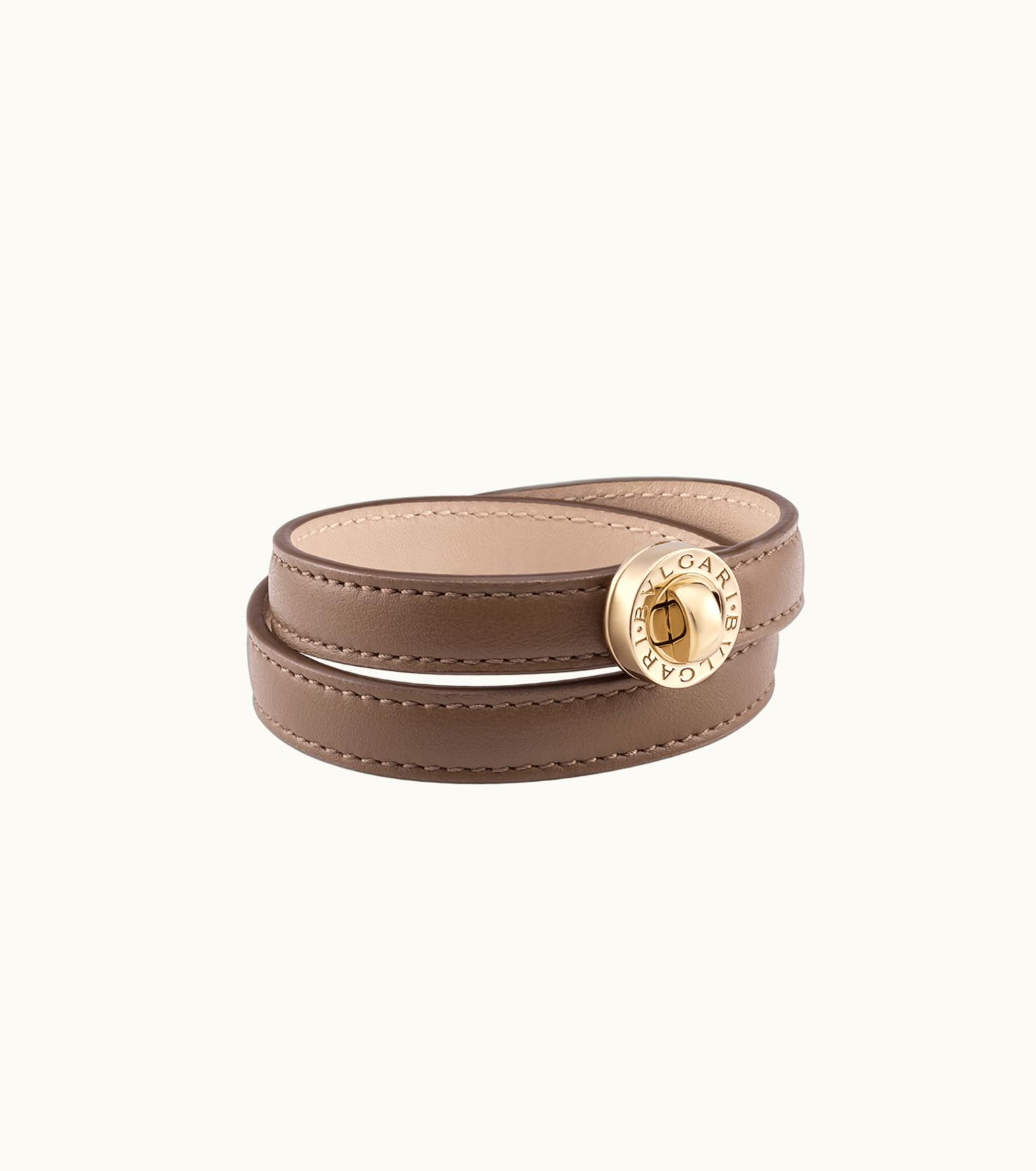 Bulgari Bulgari Bvlgari Leather Bracelet Calf Leather 293945