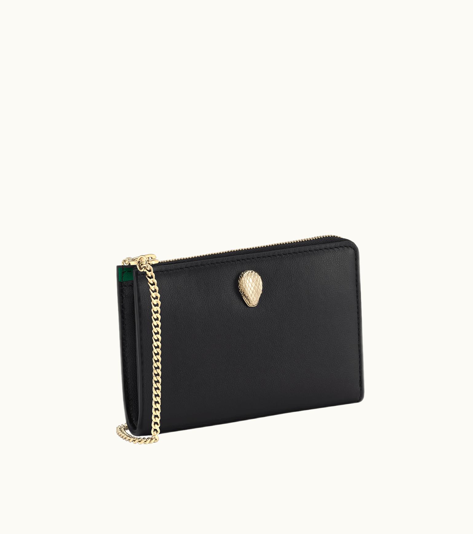 Bulgari Bulgari Serpenti Forever Zipped Card Holder Calf Leather 293912