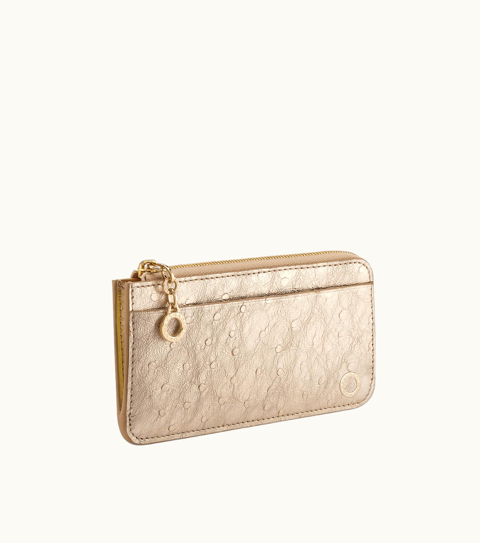 Bulgari Bulgari Bvlgari Card Holder Ostrich Leather