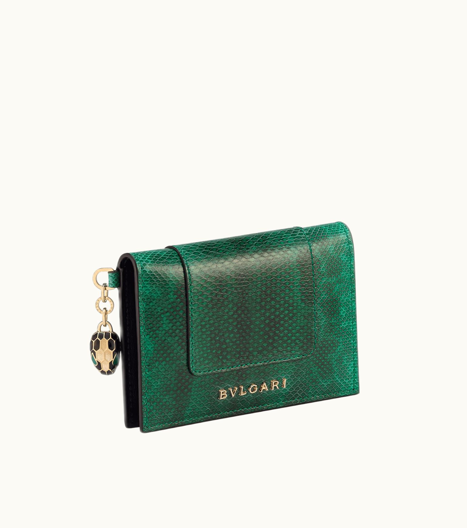 Bulgari Bulgari Serpenti Forever Card Holder Karung Leather 293253