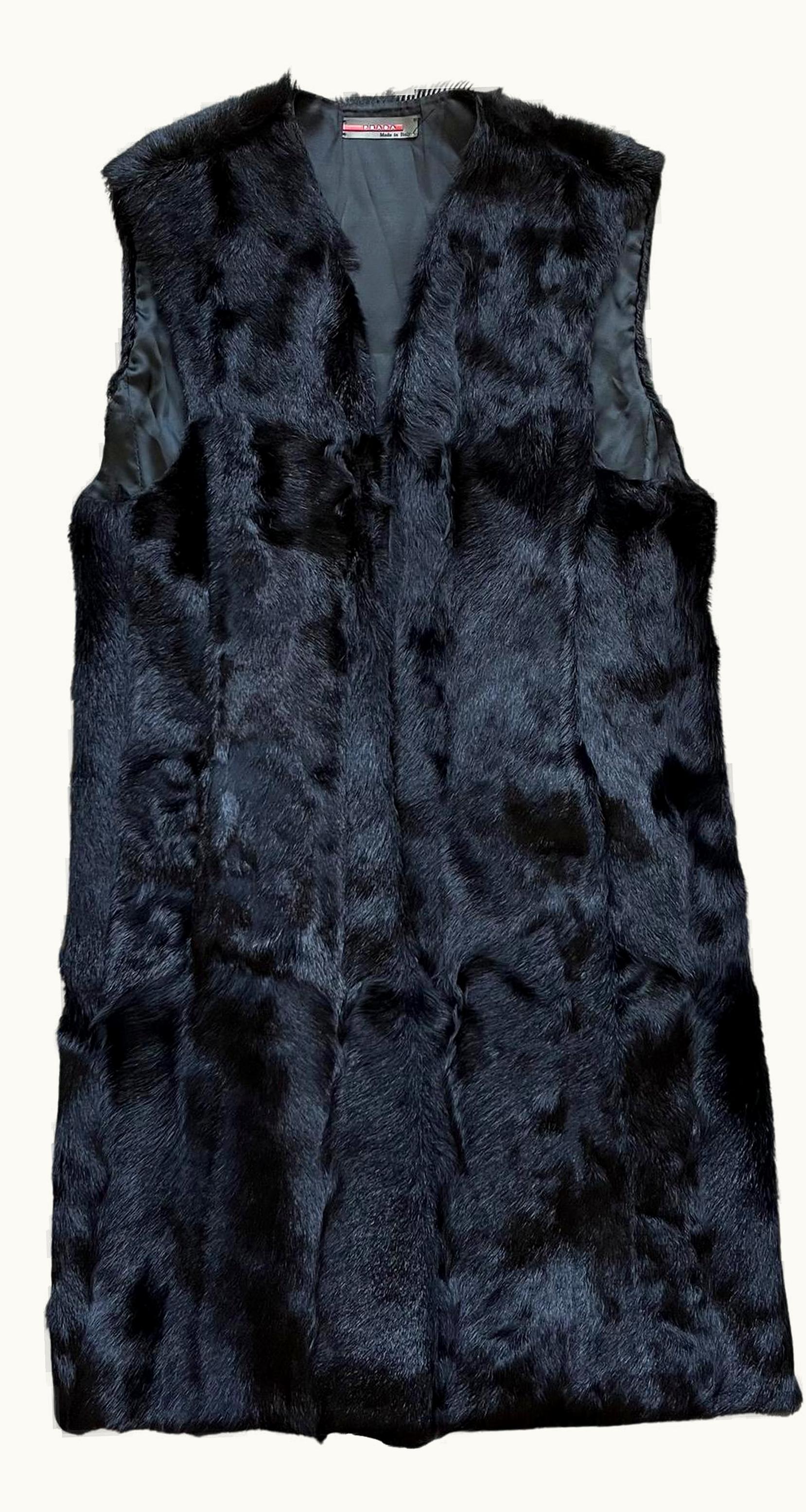 Prada Prada Longline Fur Vest A/W 1999