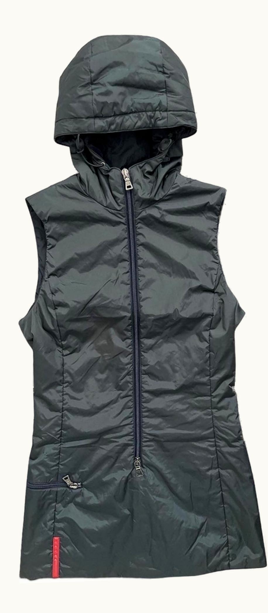 Prada Prada Padded Nylon Open Back Tech Gilet A/W 1999