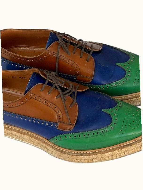 Prada Prada Wingtip Woven Sole Brogues S/S 2011 UZ1085355