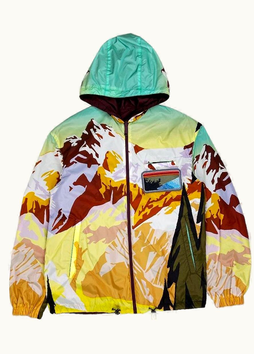 Prada Prada “landscape” Panorama Nylon Full Print Reversible Jacket S/S 2017