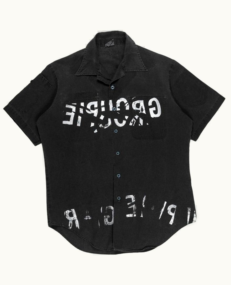UNDERCOVER Undercover “relief” One Off Groupie Work Shirt S/S 1999