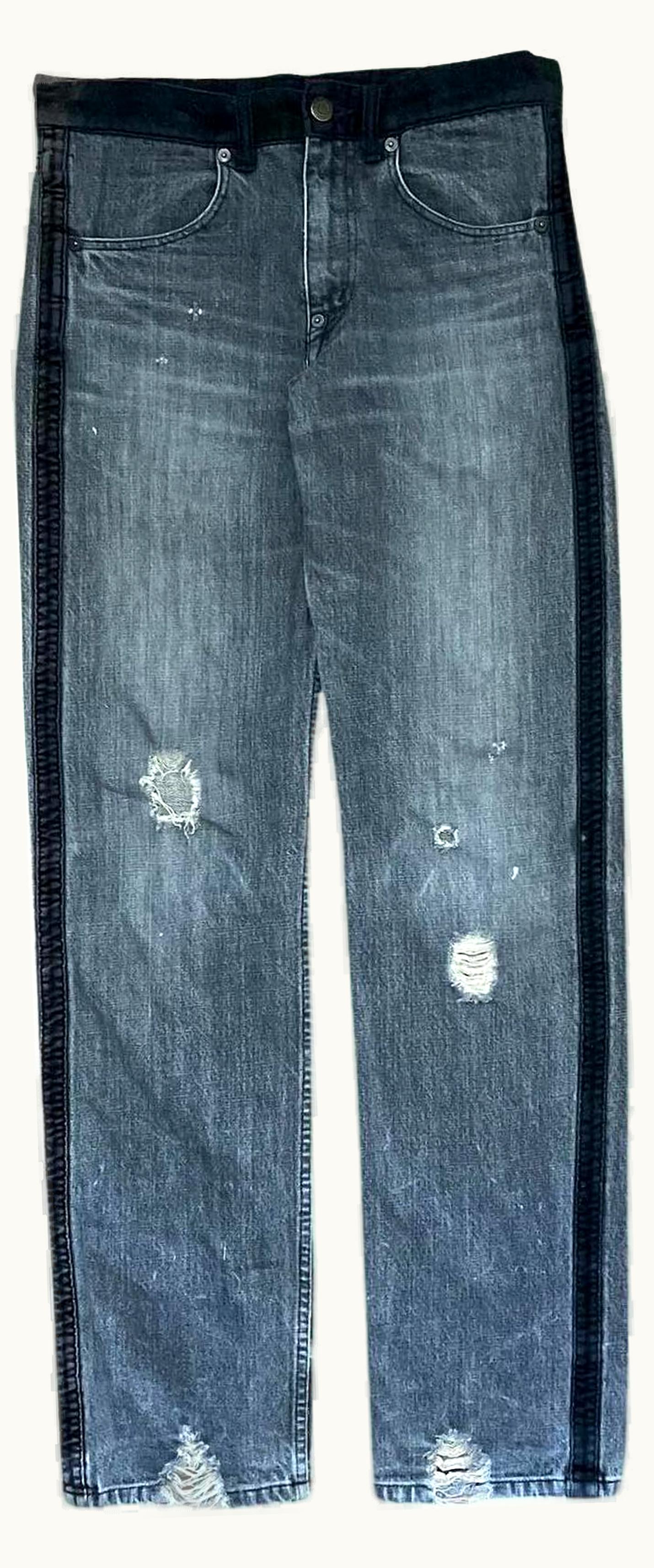 UNDERCOVER Undercover “witch’s Cell Division” Velvet Striped Seam Denim A/W 2002