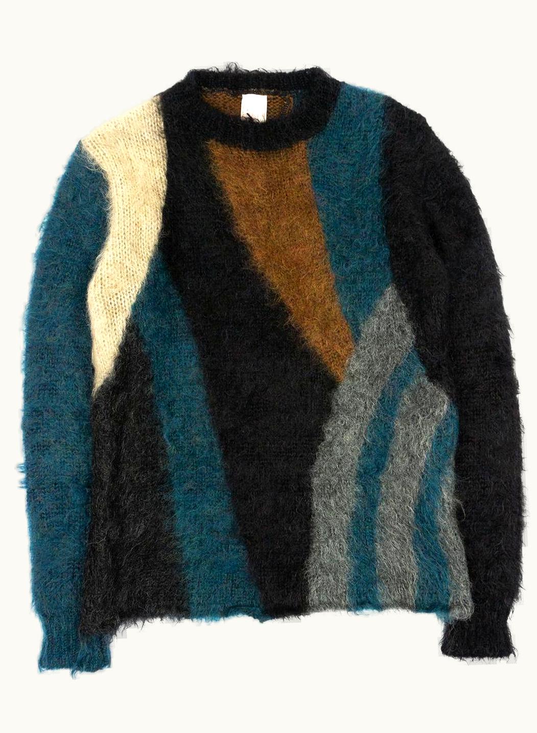 UNDERCOVER Undercover “witchs Cell Division” Multicolor Mohair Sweater A/W 2002