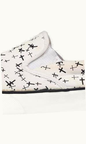 UNDERCOVER Undercover “witches Cell Division” Cross Print Slip-On Sneakers A/W 2002