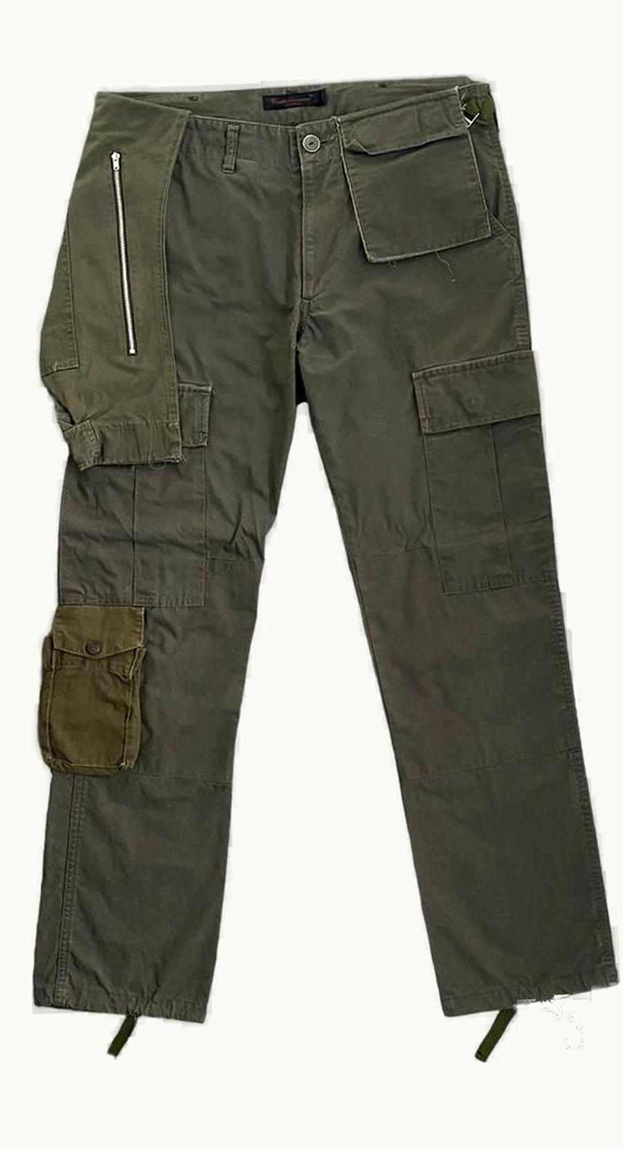 UNDERCOVER Undercover ‘but Beautiful’ Rebuilt Green Cargo Trousers A/W 2004