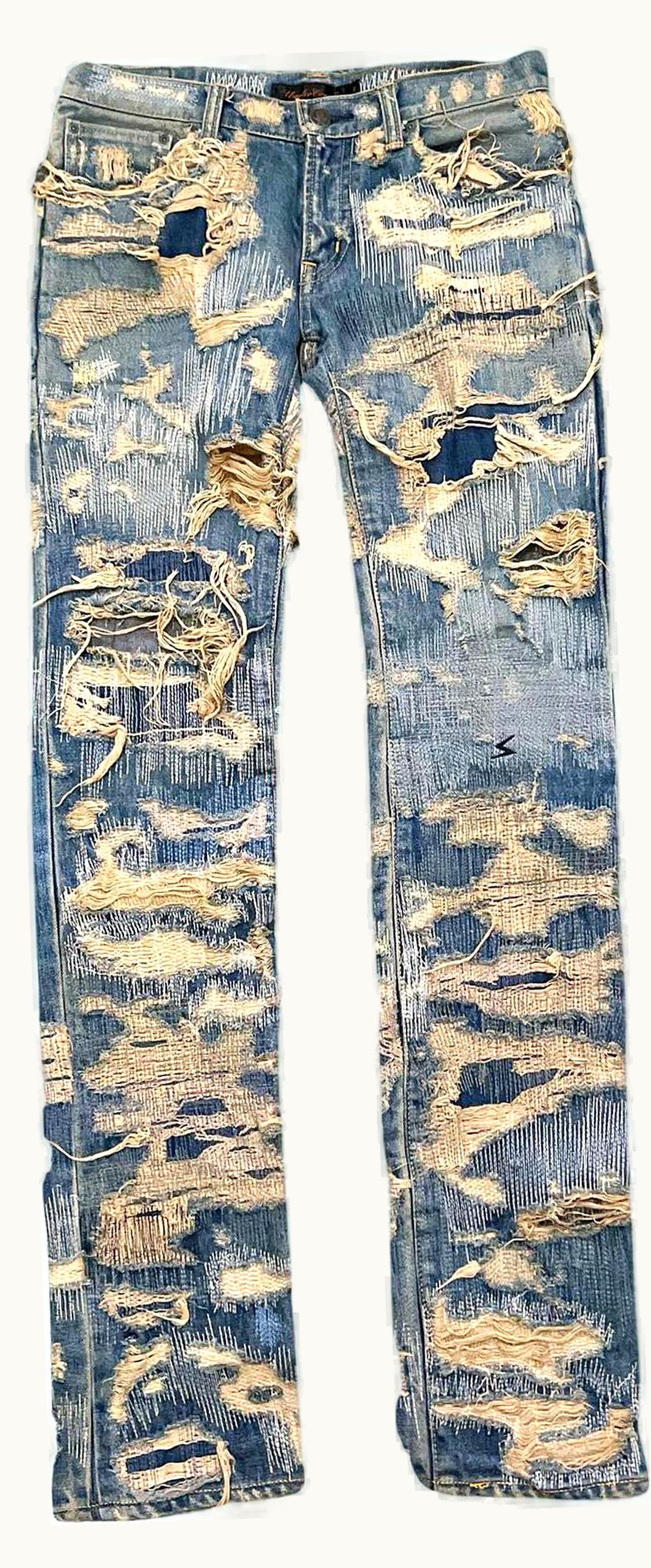 UNDERCOVER Undercover “arts & Crafts” 85 Destroyed Jeans A/W 2005