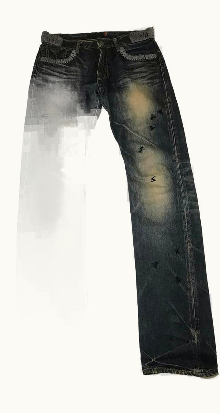 UNDERCOVER Undercover “bbv Guruguru” Insect Bug Denim Jeans A/W 2006