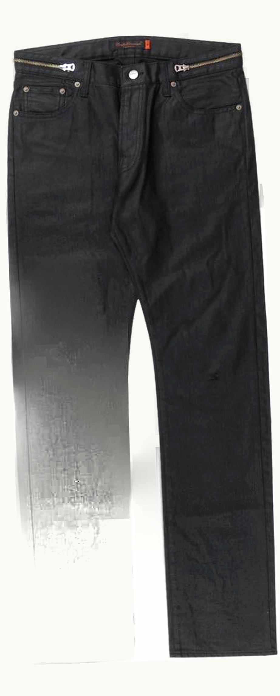 UNDERCOVER Undercover “purple” Black Waxed Zip Jeans S/S 2007