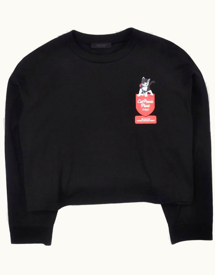 UNDERCOVER Undercover Cat Power Plant Cropped Long Sleeve T-Shirt S/S 2020
