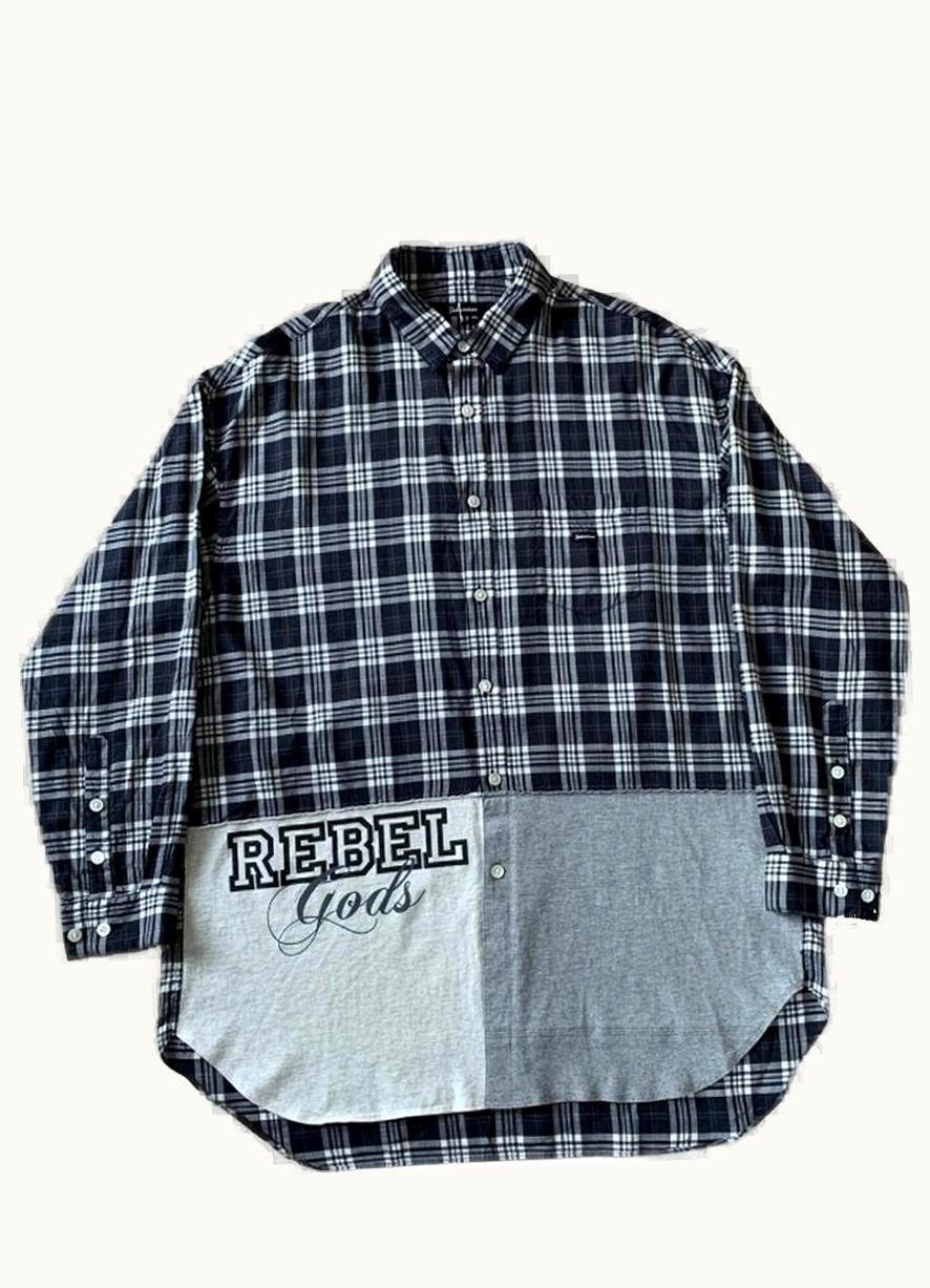 UNDERCOVER Undercover “liberté” Rebel Gods Hybrid Button-Up Shirt S/S 2022