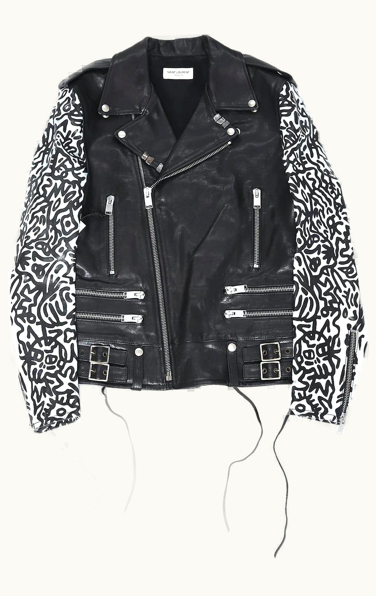 Saint Laurent Saint Laurent Sumi Ink Leather Biker Jacket A/W 2013