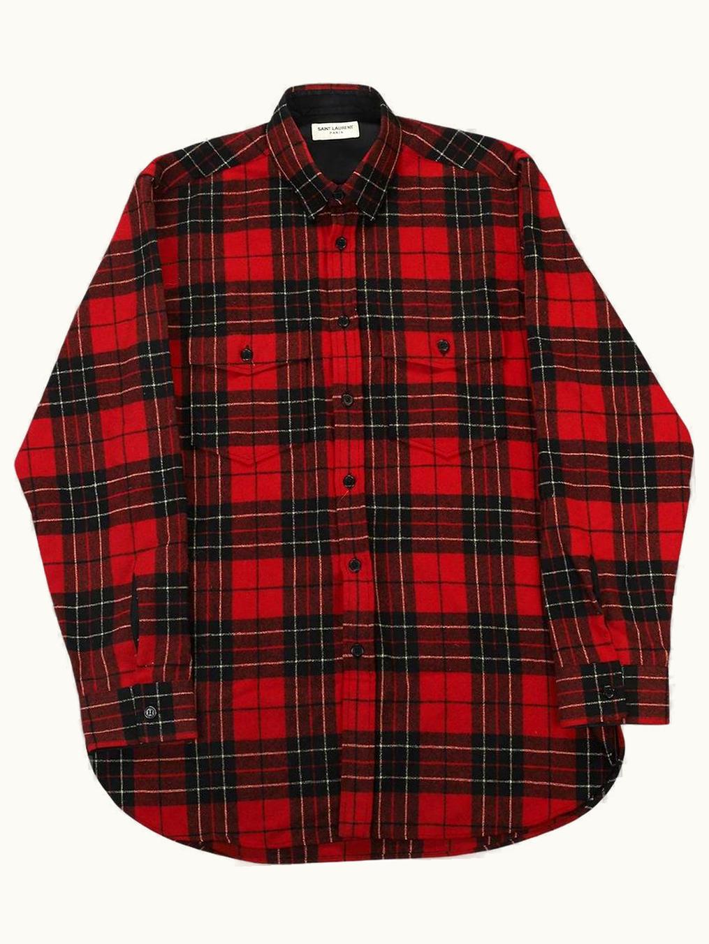 Saint Laurent Saint Laurent Tartan Oversized Flannel A/W 2013