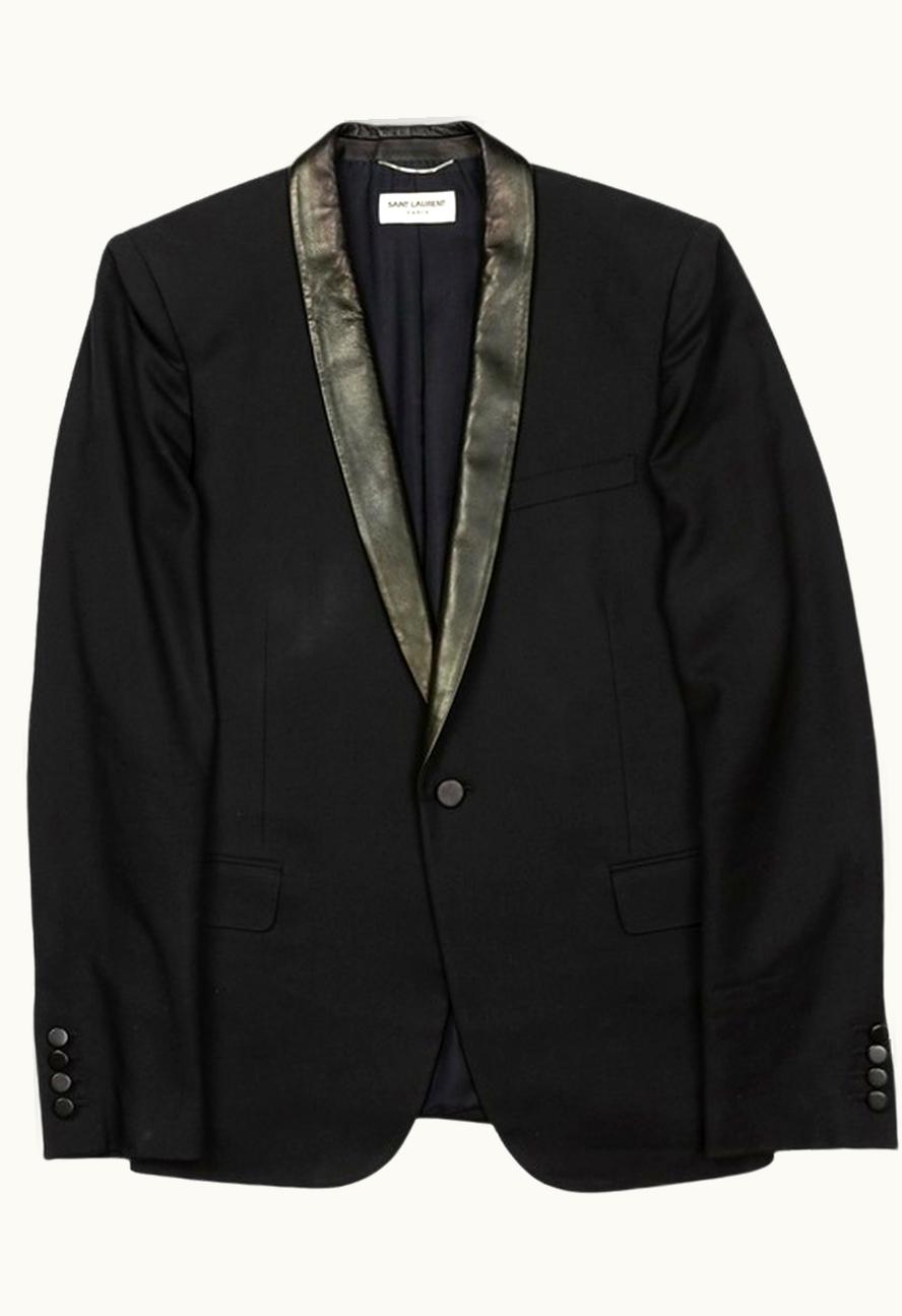 Saint Laurent Saint Laurent Lamb Leather Shawl Collar Le Smoking Blazer S/S 2013