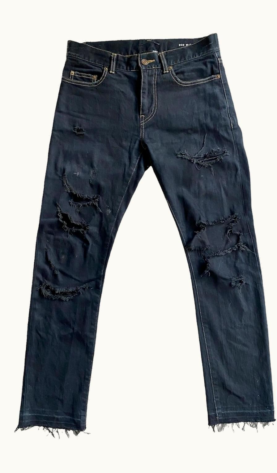 Saint Laurent Saint Laurent Over Dye Thrash D02 Jeans A/W 2016