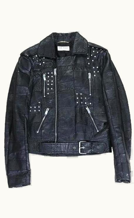 Saint Laurent Saint Laurent Patchwork Leather Snakeskin Perfecto S/S 2016