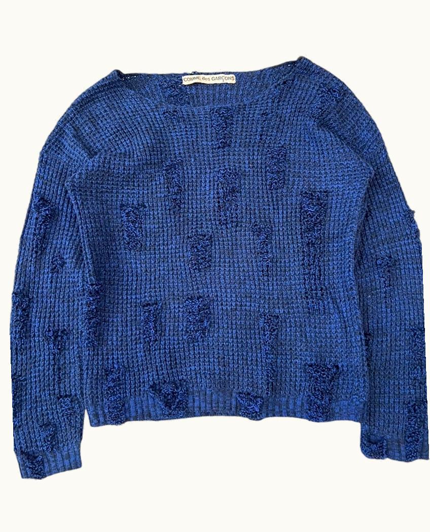 Comme Des Garçons Comme Des Garçons Distressed Grunge Waffle Knit Jumper A/W 2000