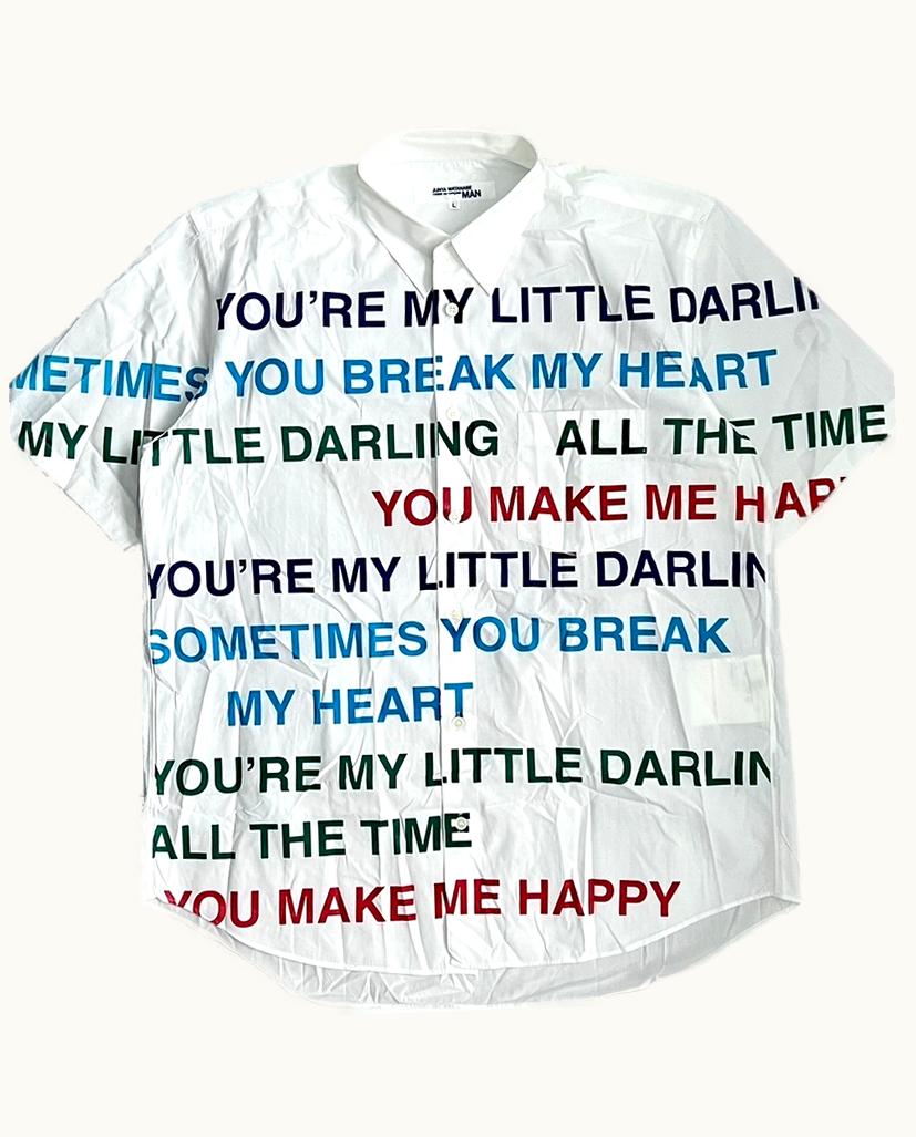 Junya Watanabe Junya Watanabe You're My Little Darling Poem Shortsleeve Shirt S/S 2002