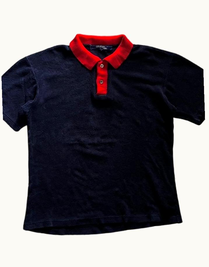 eYe Junya Watanabe Eye Junya Watanabe Prisoner Contrast Collar Polo Shirt S/S 2004