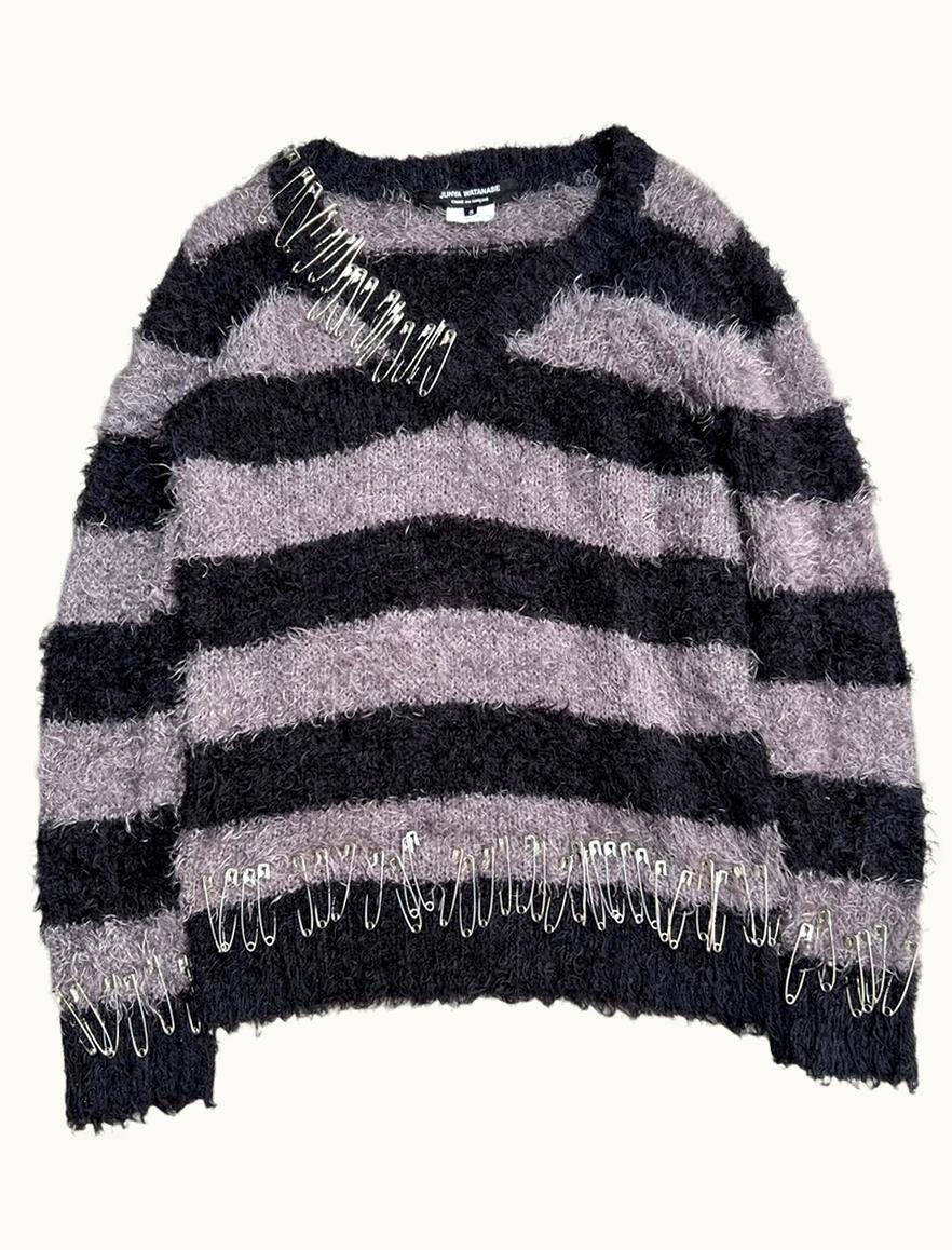 Junya Watanabe Junya Watanabe Safety Pin Mohair Striped Jumper A/W 2006