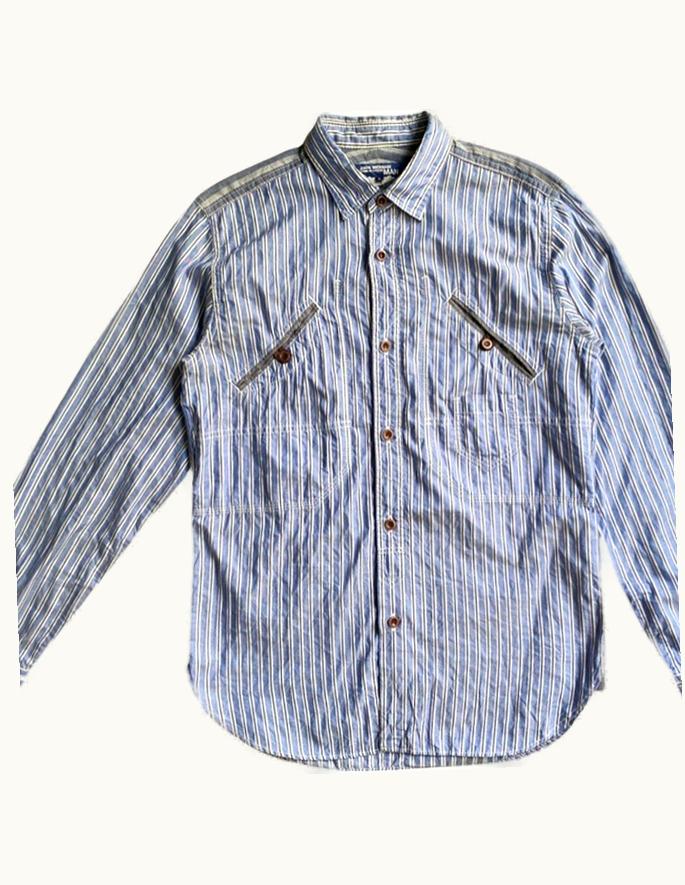 Junya Watanabe Junya Watanabe Sleeve Patch Stripe Shirt A/W 2013