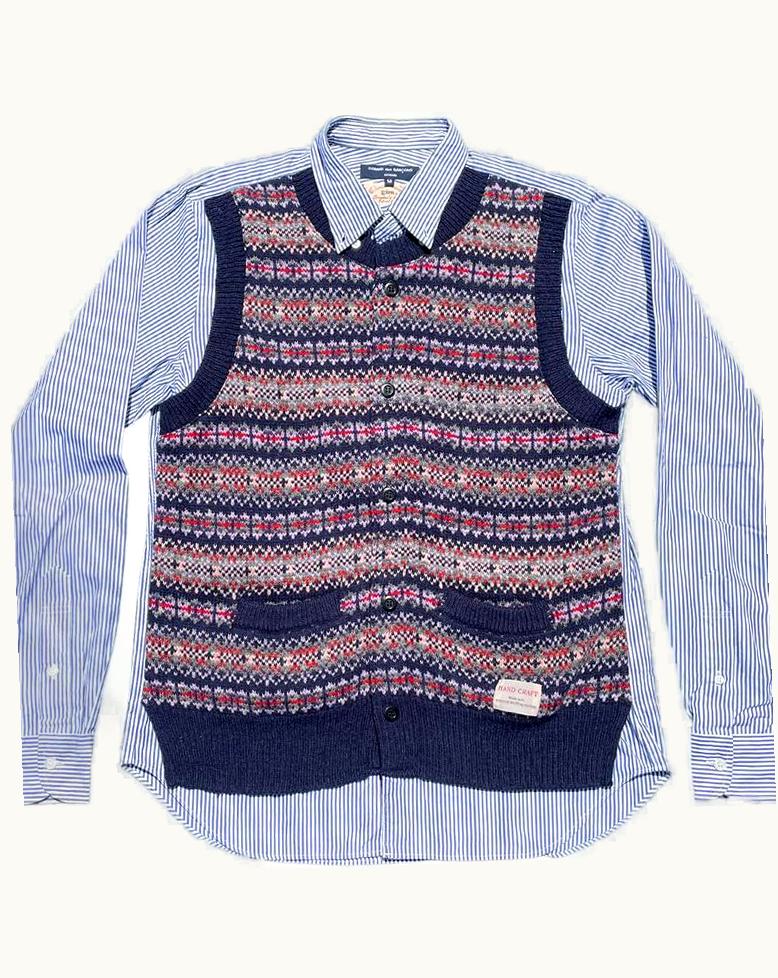 Comme Des Garçons Union Made Sweater Vest Hybrid Shirt A/W 2015