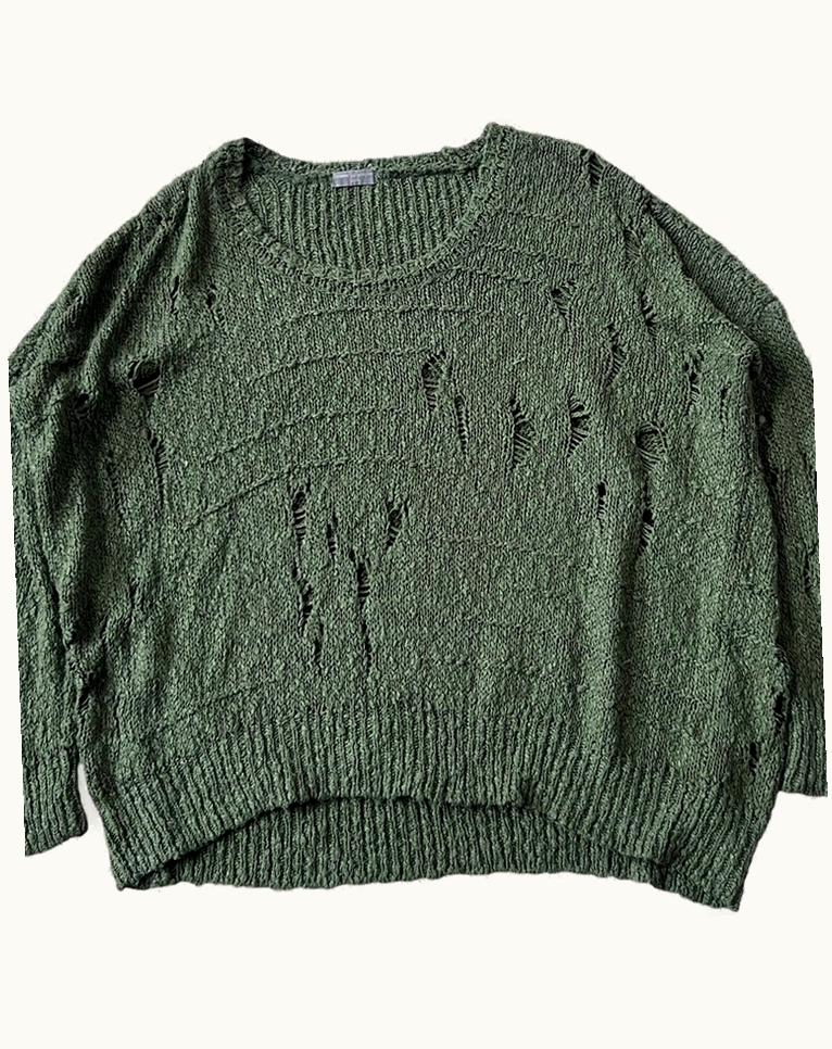 Comme Des Garçons Homme Comme Des Garçons Homme Distressed Grunge Wool Jumper A/W 1991