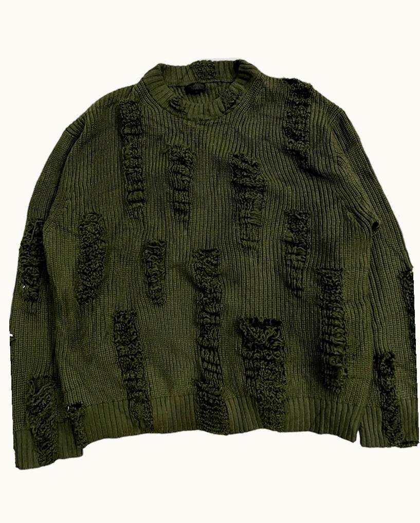 Comme Des Garçons Homme Comme Des Garçons Homme Distressed Grunge Wool Sweater A/W 1998