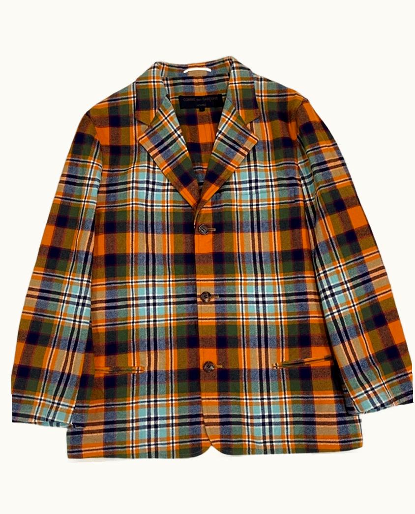 Comme Des Garçons Homme Comme Des Garçons Homme Panelled Plaid Blazer A/W 2001