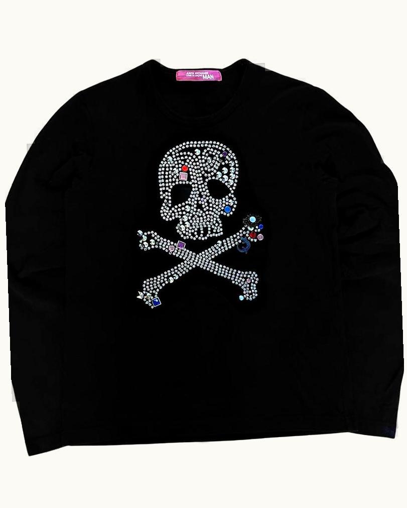 Comme Des Garçons Homme Comme Des Garçons Homme Bejewelled Skull Long Sleeve T-Shirt A/W 2002