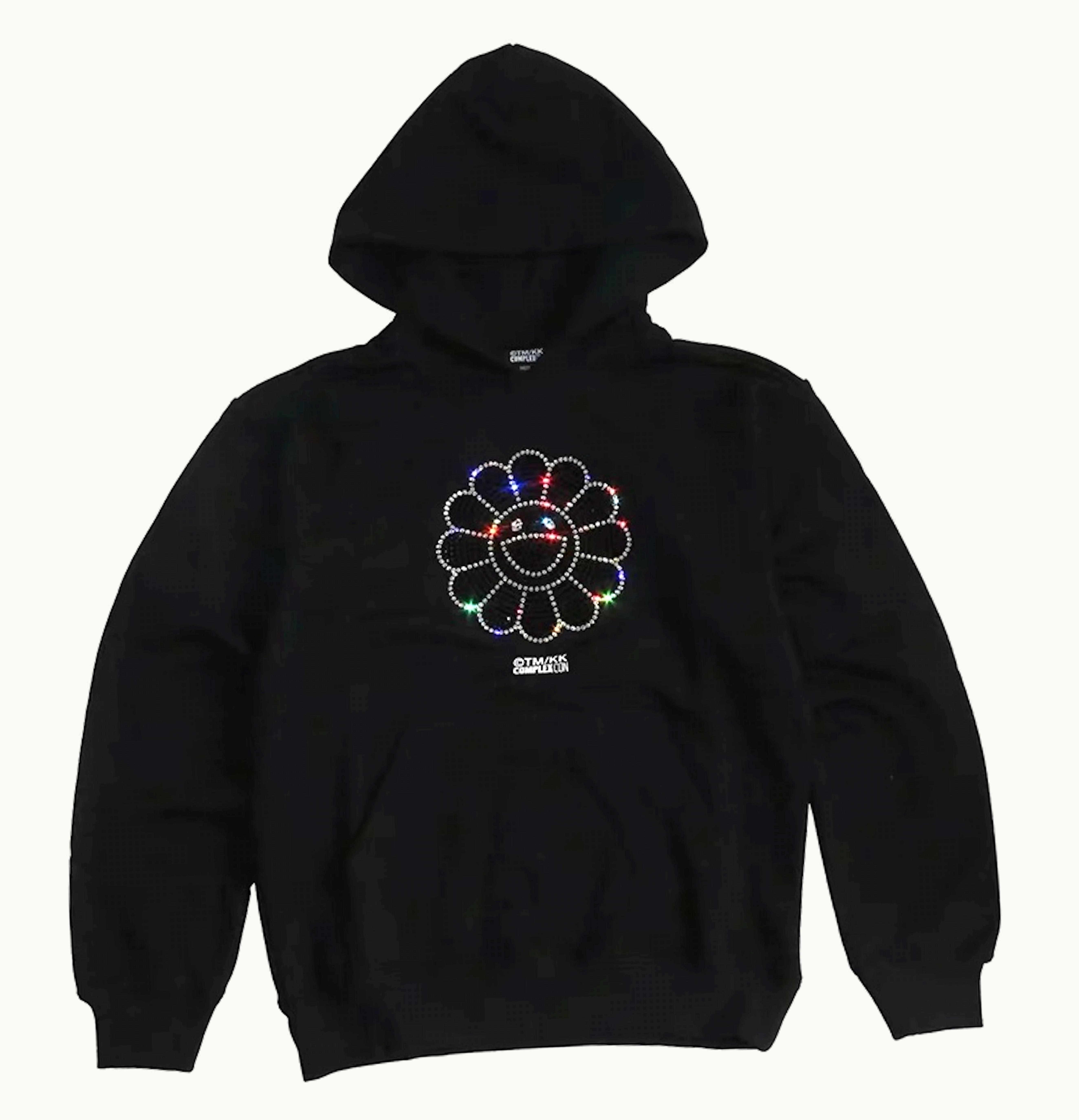 Takashi Murakami Takashi Murakami ComplexCon Swarovski Crystal Flower Hoodie Black