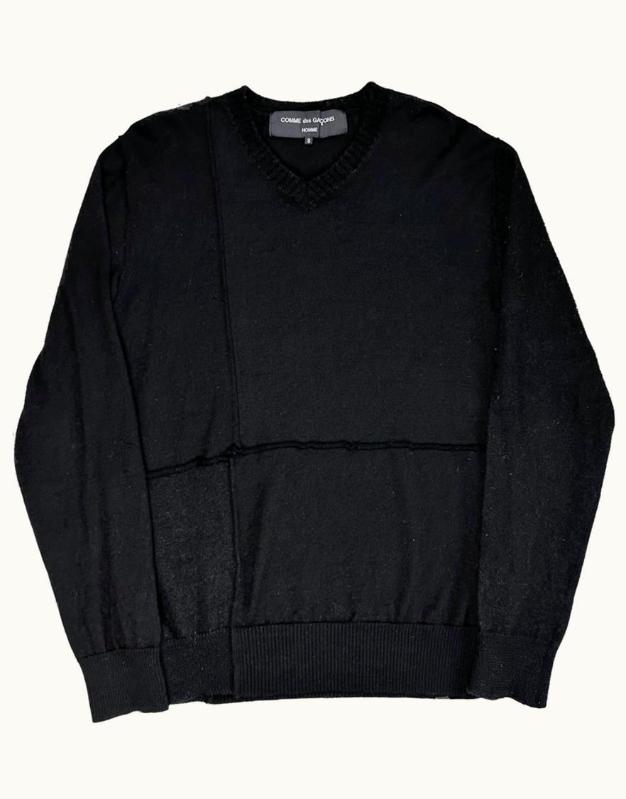 Comme Des Garçons Homme Comme Des Garçons Homme Patchwork V Neck Jumper A/W 2006