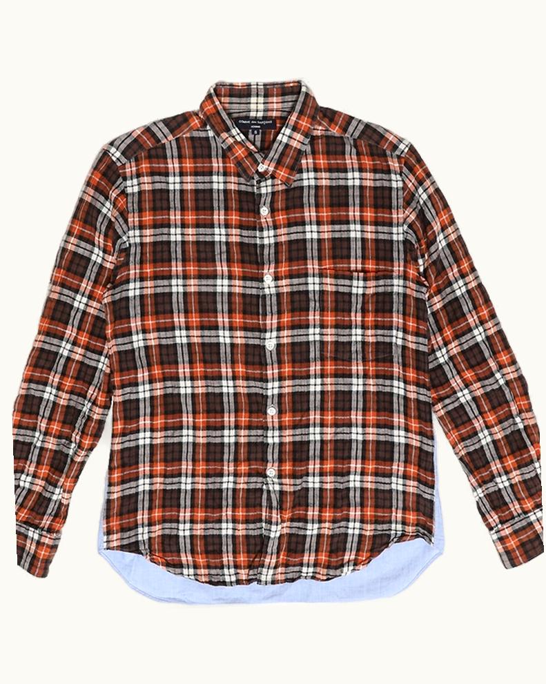 Comme Des Garçons Homme Comme Des Garçons Homme Colour Block Back Plaid Shirt A/W 2011