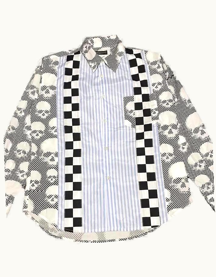Comme Des Garçons Homme Comme Des Garçons Homme Hybrid Button-Up Skull Shirt S/S 2011