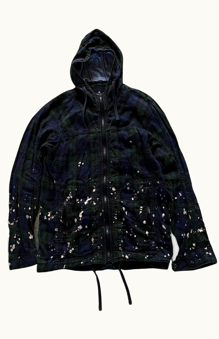 Comme Des Garçons Homme Comme Des Garçons Homme Bleach Splatter Zip Check Jacket A/W 2012