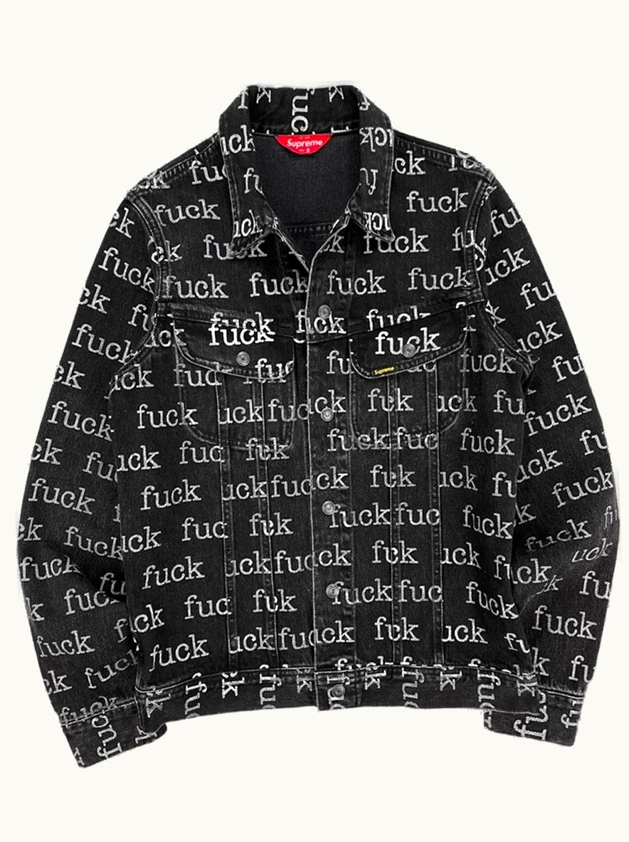 Supreme Supreme ‘fuck’ Typewriter Slogan Denim Trucker Jacket S/S 2013