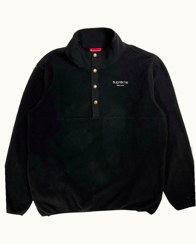 Supreme Supreme Classic Logo Quarter Button-Up Fleece Jumper S/S 2017