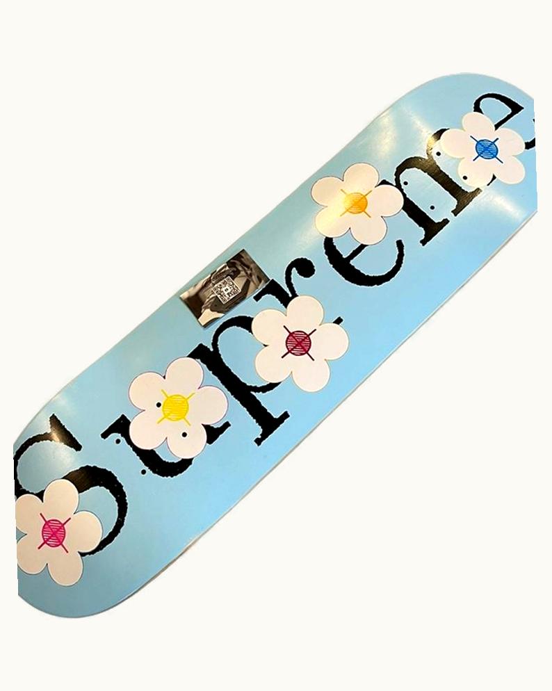 Supreme Supreme Blue Flowers Skateboard Deck S/S 2017