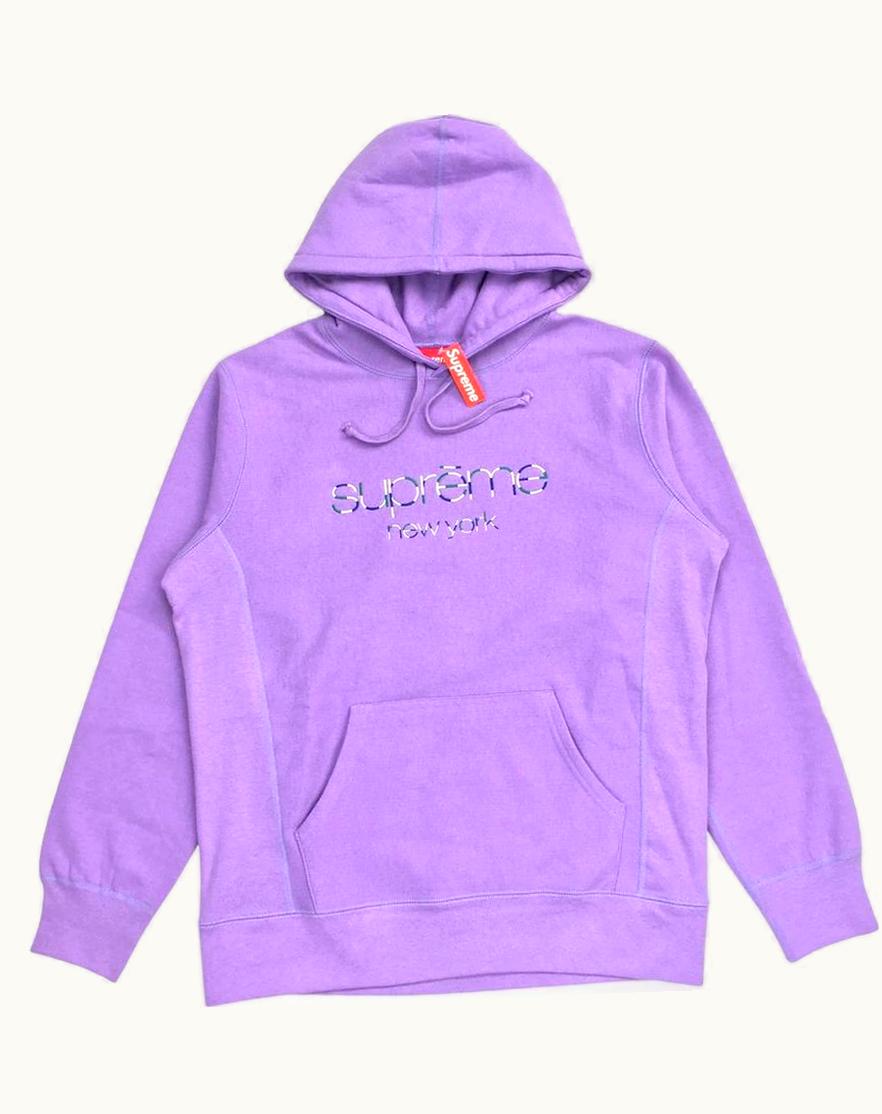 Supreme Supreme New York Lavender Logo Hoodie S/S 2017
