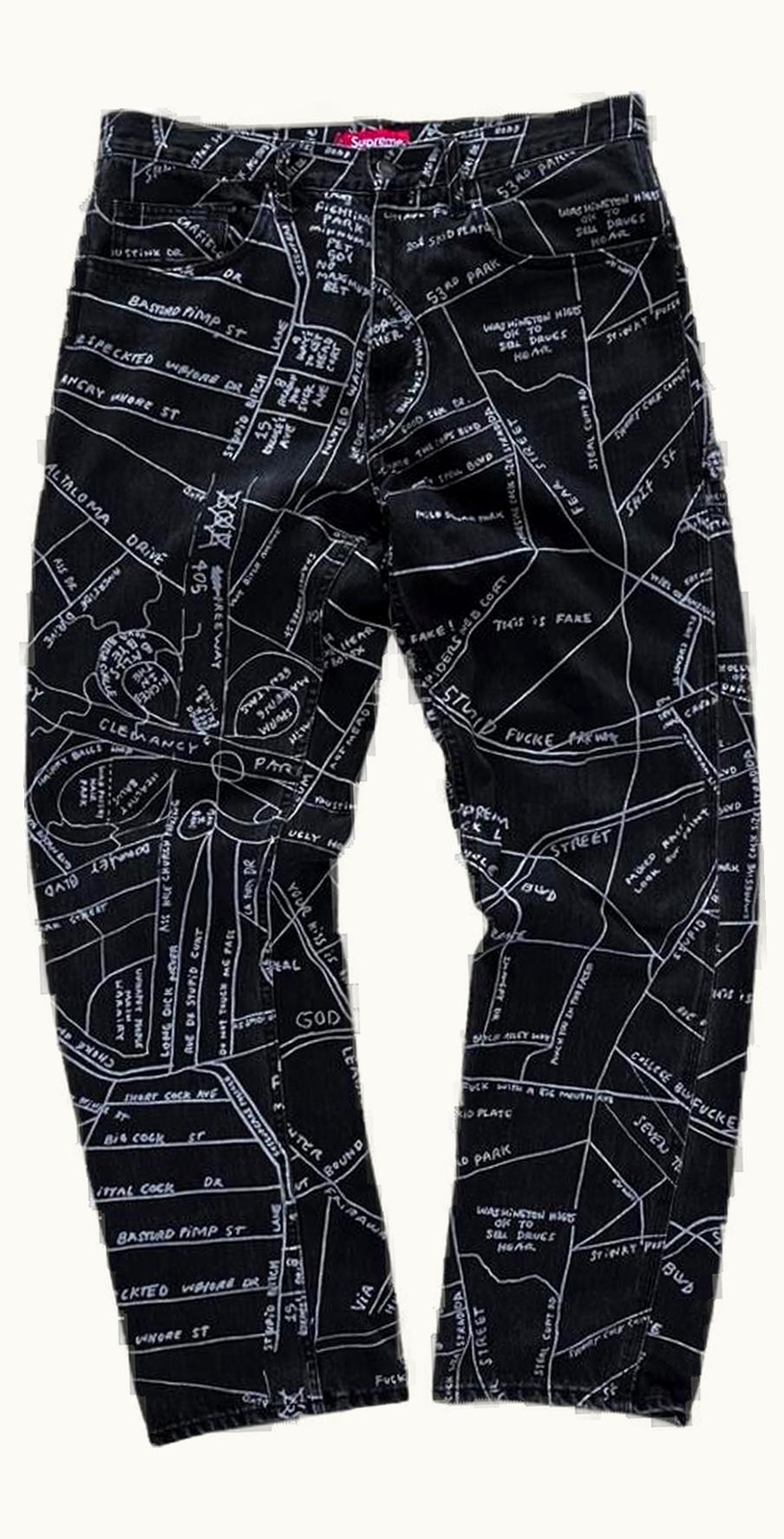 Supreme Supreme Gonz Map Black Carpenter Denim S/S 2019