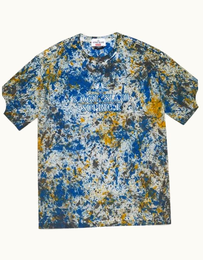 Stone Island Stone Island Splatter Dye Embroidered Logo T-Shirt A/W 2020