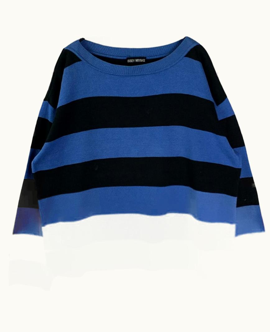 Issey Miyake Issey Miyake Boxy Striped Knit Sweater A/W 1992