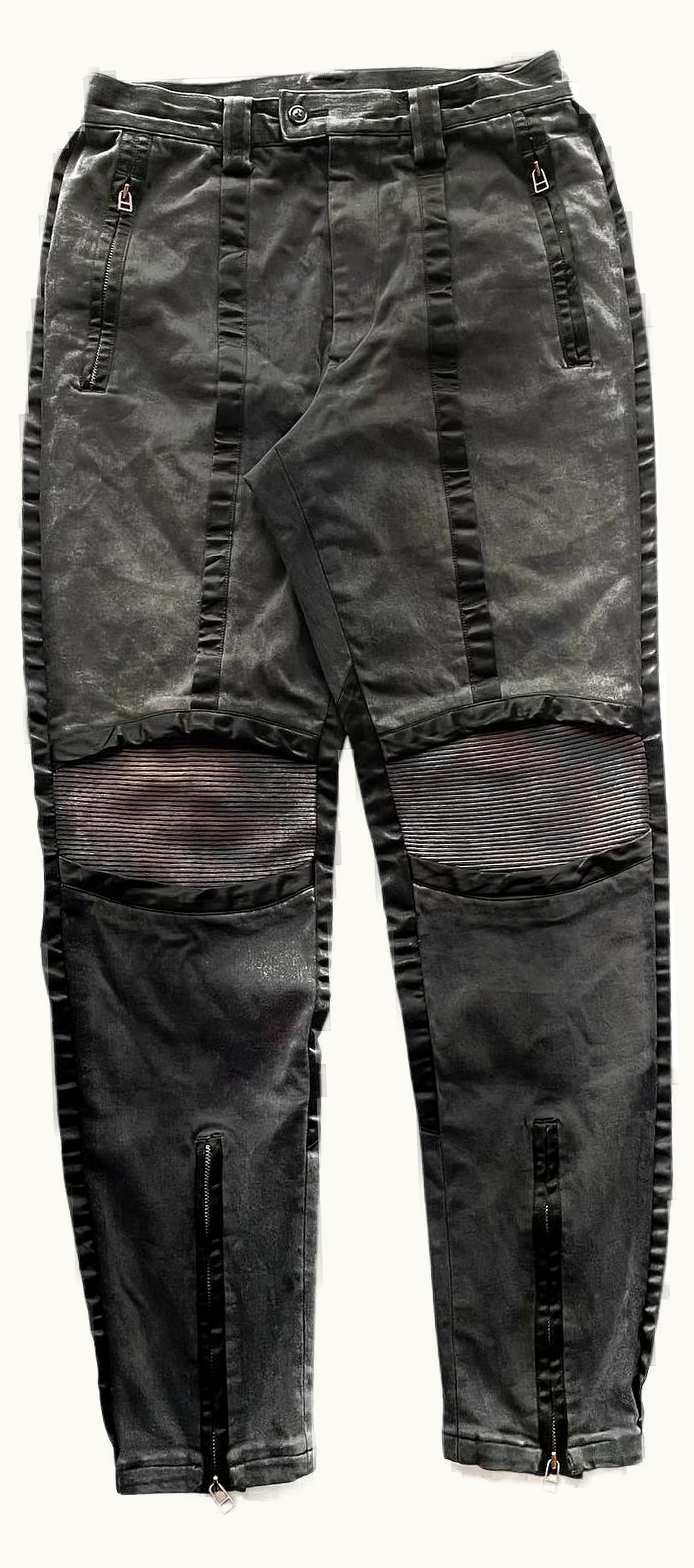 Issey Miyake Issey Miyake Satin Lined Moto Biker Pants A/W 1994